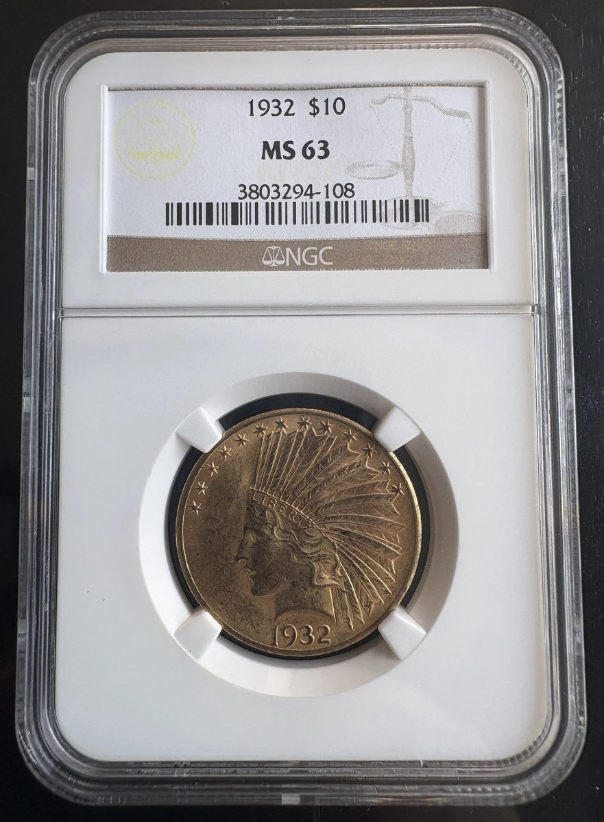特別価格【モダン】1932 フランス 10フラン MS 63 NGC認証 MS 63 Graded 1932 Year Eagle $10 US Gold Coins (Pre - 1933) for