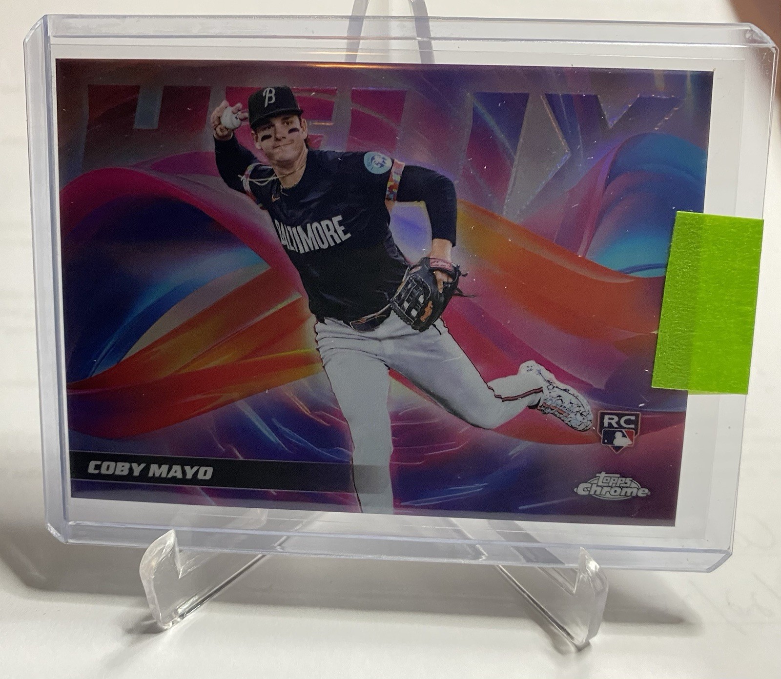 2025 Topps Chrome Baseball Coby Mayo Helix RC SSP