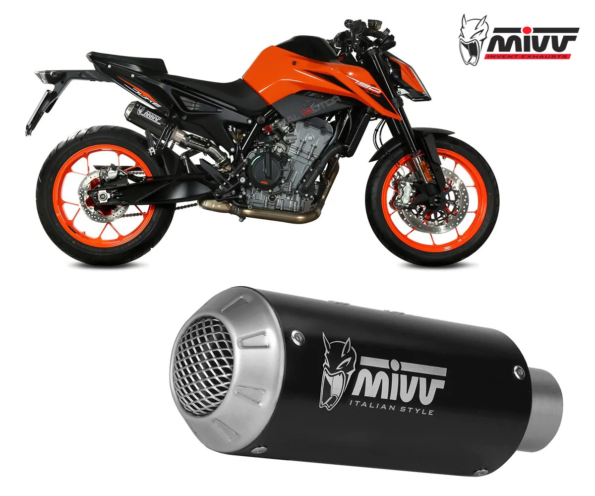 Mivv Muffler slip-on exhaust MK3 Black Inox black for KTM 890 DUKE 2020 > 2026