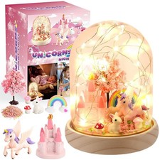 Unicorn Night Light Craft Kit for Kids | Bedside Lamp 15 cm Pink