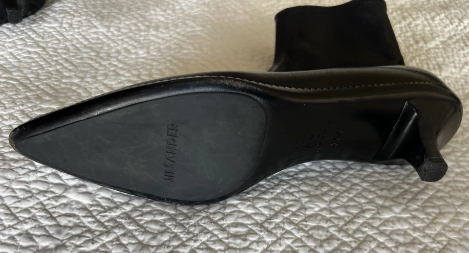 Botines de Colección Jil Sander Calcetín Cuero Negro Talla EU 36.5 / US 6.5 Foto 4 de 4