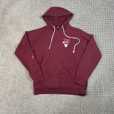 Stussy Rose Graphic Hoodie Maroon Burgundy Women's Medium Made in USA Streetwear