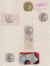 FRANCE 1870s COLLECTION OF 30 STAMPED PAPER REVENUES WITH LADY JUSTICE DESIGNS