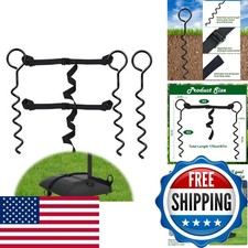 Wenfan 2 Set High Wind Basketball Goal Anchor Tie Down Kit Adjustable Strap