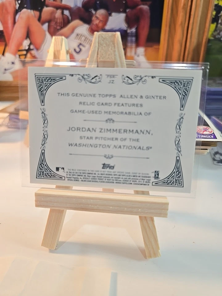 2014 Topps Allen & Ginter's - Full Size Relics Jordan Zimmerman #FSR-JZ (MEM) - Image 2 of 2