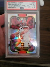 2017 Panini Select Psa 10 2018 XRC Baker Mayfield #301 Silver Prizm QB1 (RC)