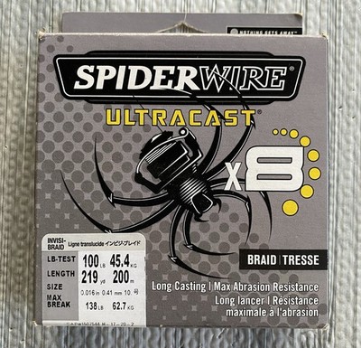 Spiderwire Ultracast x8 Braided Fishing Line - 100lb - 219yd - White