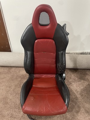2005 Honda S2000 Red And Black Leather Front Seat Set Factory OEM