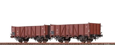 Brawa H0 48450 Offene Güterwagen Om21 DB, 2er-Set