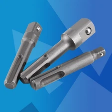 SDS Plus Shank to 1/4" Hex Socket Adaptor and 1/4"3/8"1/2" Square Drill Bit