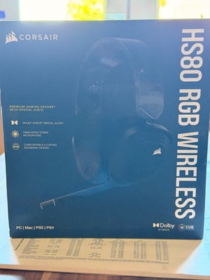 Corsair HS80 RGB Wireless carbon Gaming Headset Dolby Atmos PC Mac PS5 PS4 iCUE