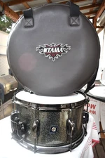 TAMA Artwood Maple Snare Drum 13 x 7 in. Gold Sparkle W case & more Black Nickel