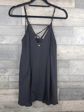 Urban Outfitters Claudia Strappy Swing Dress Size XS Black Party Night Out