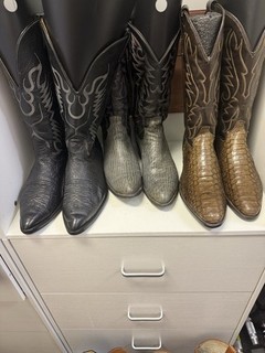 3 Pair Vintage Exotic Cowboy Boots No Reserve Justin Nocona Laredo