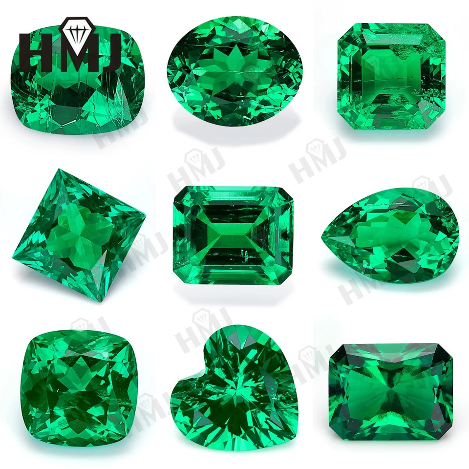 Certified Lab-Grown Colombian Green Emerald Radiant Cut Loose Gemstone Gems AGL - Image 3 of 4