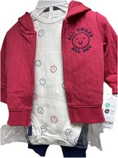 Carters NEW Boys Set Outfit 3Months 3M NWT Smiles Zip Jacket Pants