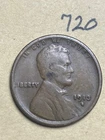1913-S LINCOLN WHEAT CENT, low mintage date, "FINE" condition #720