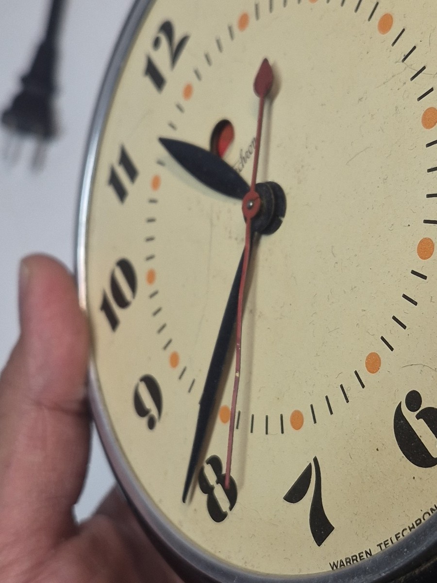 1930s Telechron 2H09 “Stewardess” Electric 50s Dinner Wall Clock