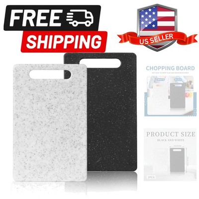 2 Pcs mini plastic cutting boards for the kitchen, in granite color, are suit...