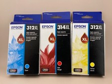 EPSON 312XL 314XL Yellow Red Cyan INK - T312XL420-S T312XL220-S T314XL820 25/26 