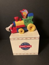 1992 Looney Tunes Tweety Wooden Pull Toy Train NIB Never Played With