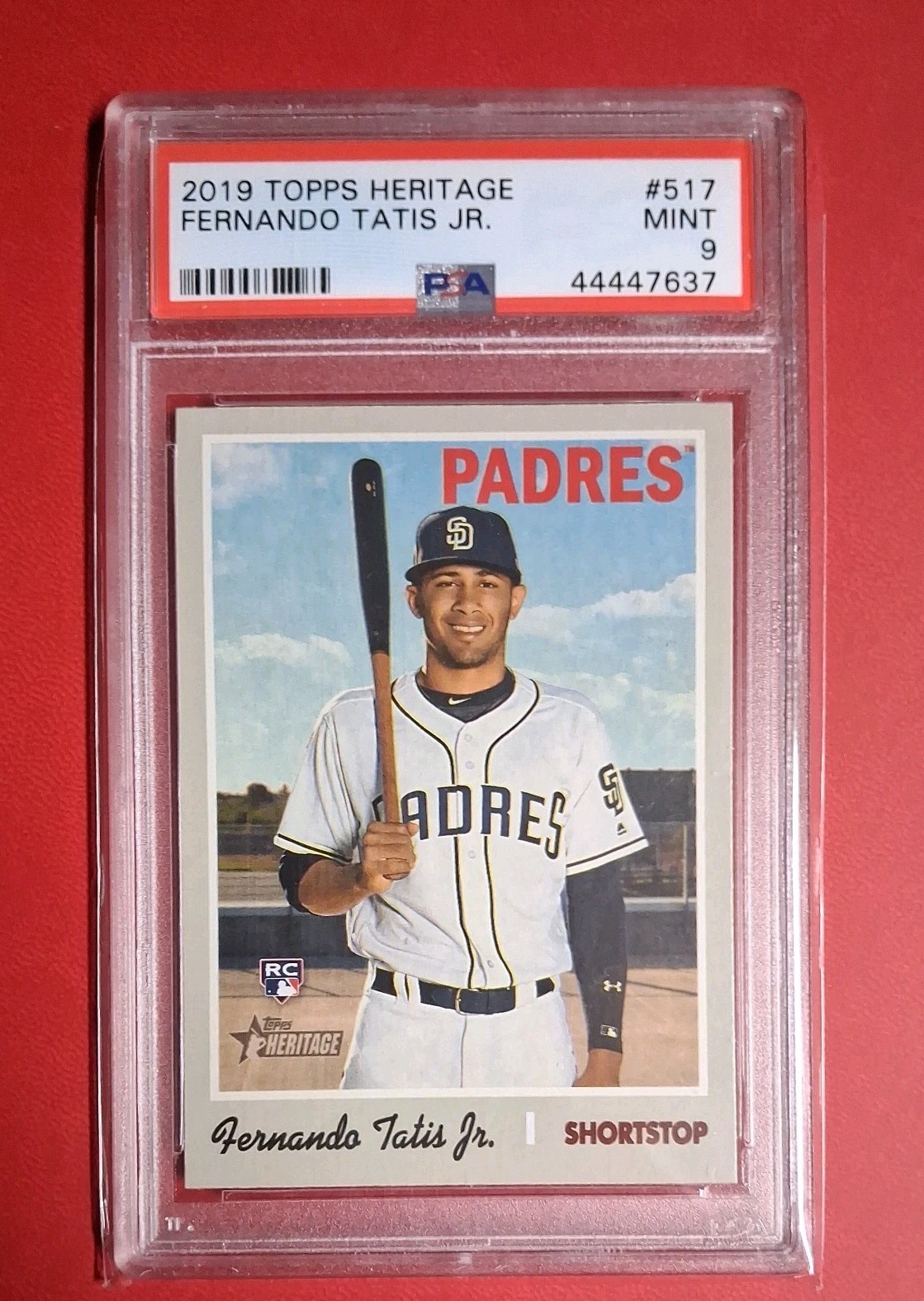 Fernando Tatis Jr. Rookie Card - 2019 Topps Heritage High Number #517 PSA 9 (RC)