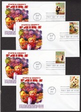 2019 STATE & COUNTRY FAIRS Set (Scott 5401-5404) FOUR PANDA Cachet FDCs TC250
