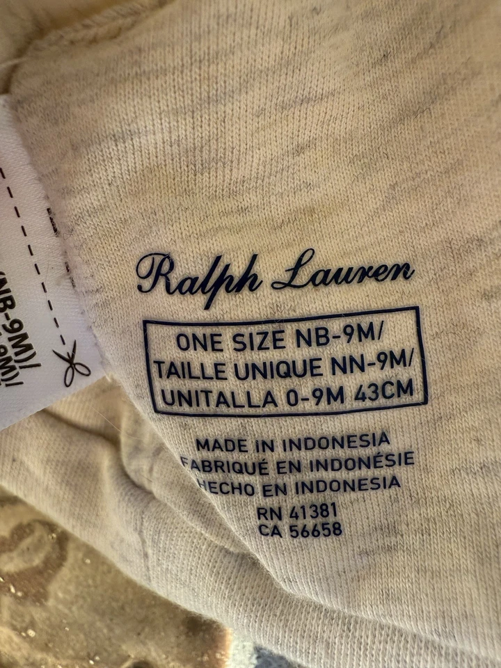 Ralph Lauren Bebé Blanco Talla Única Gorro Llegar a Casa Conjunto Regalo Niño Niña Nuevo con Etiquetas Foto 4 de 4