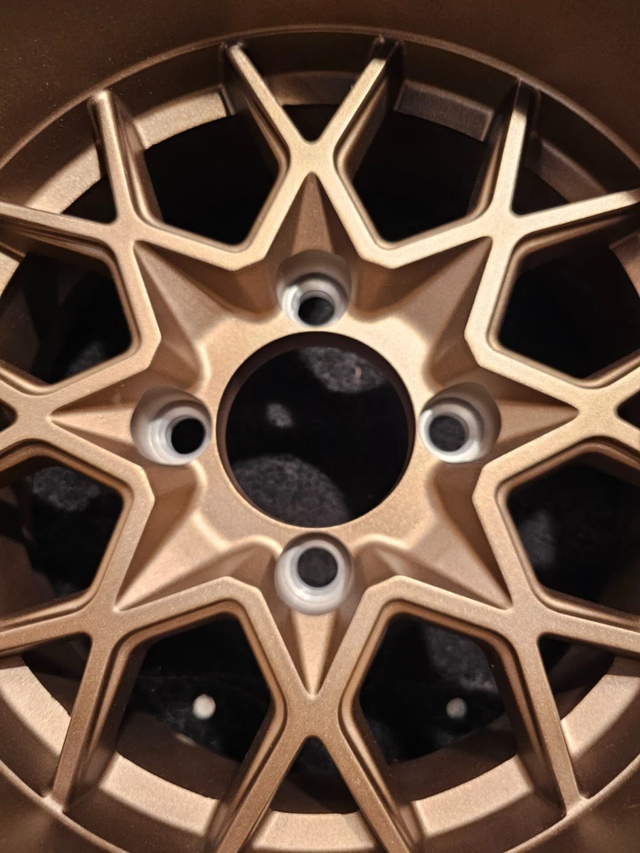 (CANTIDAD 1) Neumático para carro de golf Arisun Cruze AT-21 215/35-12 con llanta de bronce 12x7 4x4-25 Foto 4 de 4