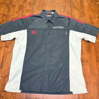#ad #ad Troy Lee Designs Button Shirt Mens XXL Honda Racing Pit Crew Mechanic Motocross $28.95