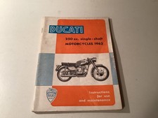 Ducati manuale istruzioni 250cc. Diana/Monza originale 1962 74 pagine inglese raro
