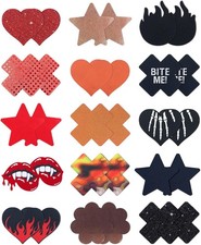 CICKEE Pasties Rave Pack - 15 Pairs Nipple Covers Stickers - Disposable Sticky