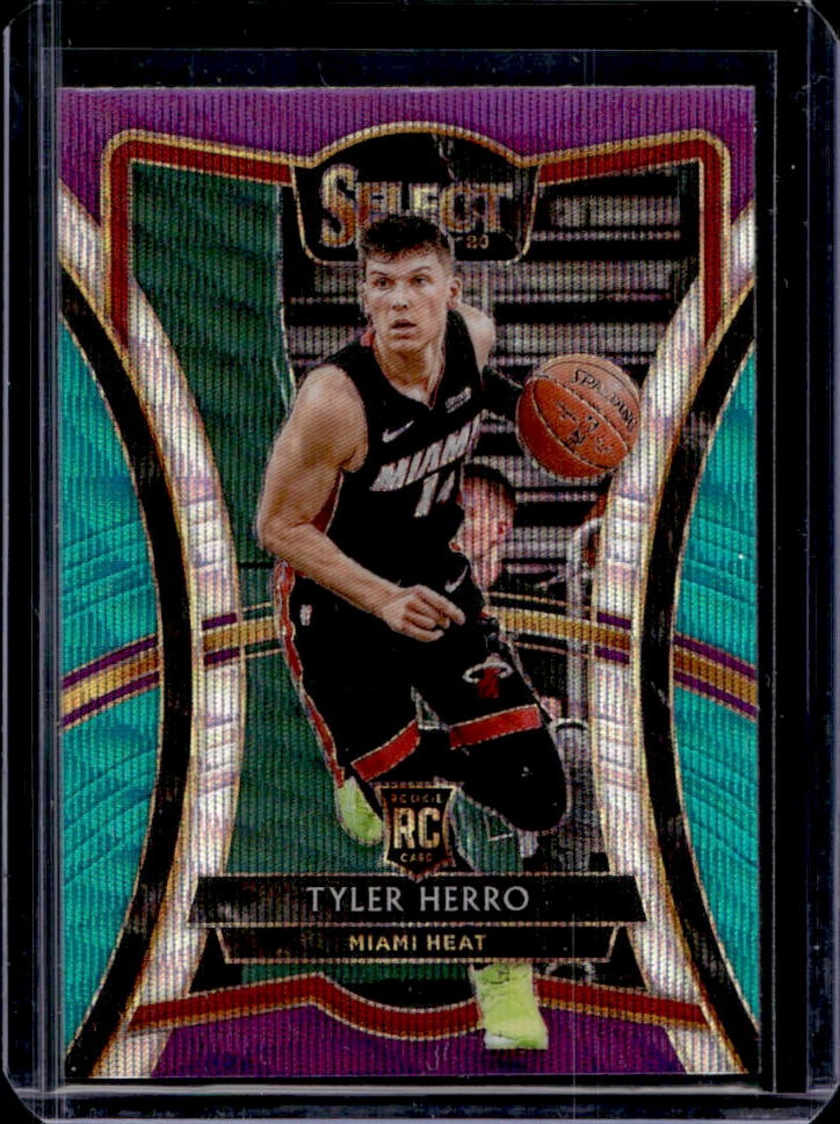 2019-20 Panini Select Tyler Herro RC Tri Color Prizm Premier Level #169 Heat