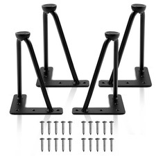 8 Inch Hairpin Legs for Furniture Set of 4, Heavy Duty Industrial Metal Table Le