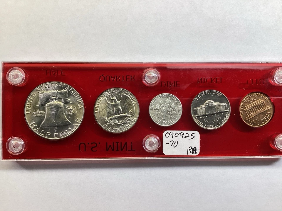 1961 D only US Mint Uncirculated Silver Set In Capital Holder 09092570ra - Image 2 of 4