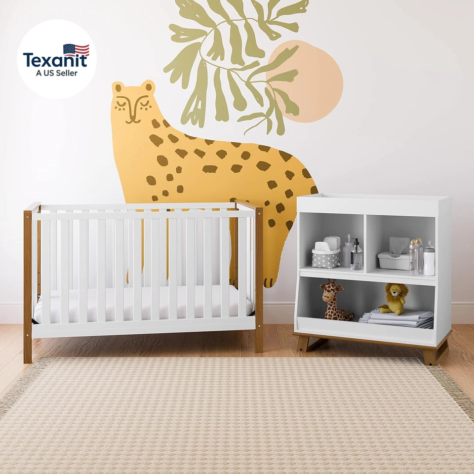 Современная кроватка-трансформер Pacific 4 в 1 (белая с винтажными корягами) — GREENGUA - Изображение 2 из 4