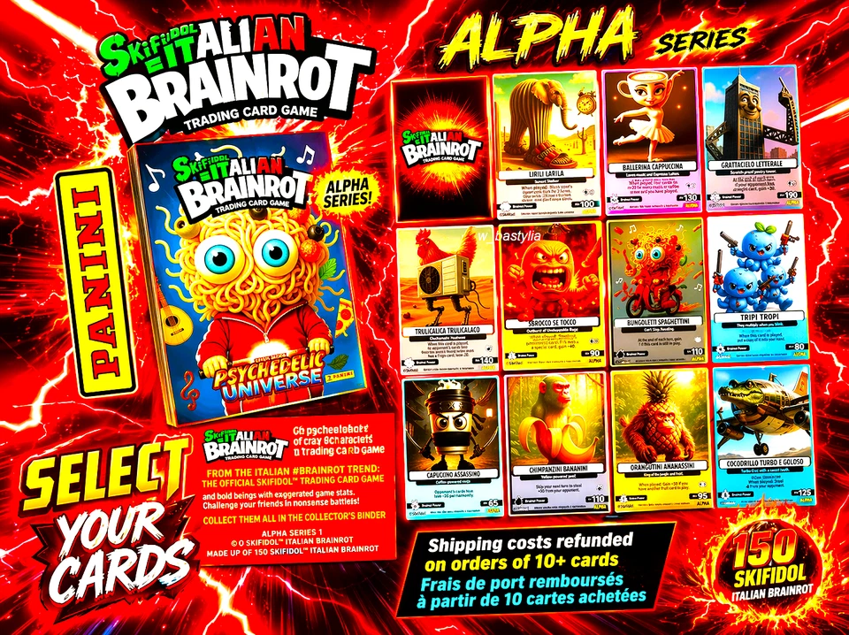 PANINI SKIFIDOL ITALIAN BRAINROT 2025 *SERIE 1 ALPHA* Select your cards - Photo 1/1