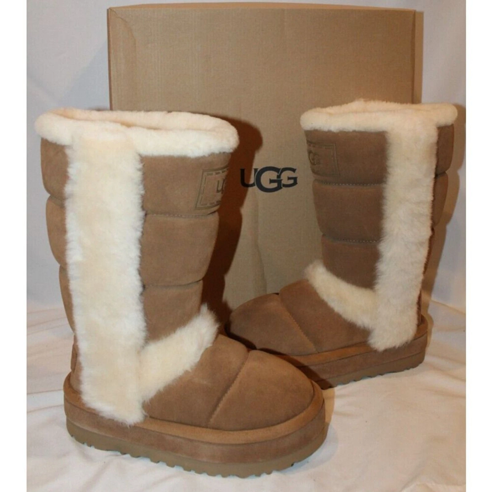 UGG CLASSIC CHILLAPEAK TALL CHESTNUT SUEDE WOMEN'S BOOTS‎ NIB SZ 8