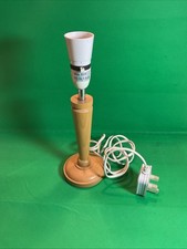 Vintage Homebase Wooden Candlestick Table Lamp Base, beech