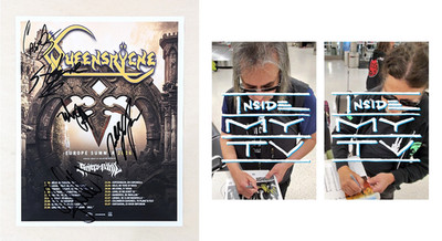 QUEENSRYCHE Signed 8x10'' PHOTO Digital Noise VERDICT Human Condition AUTOGRAPH