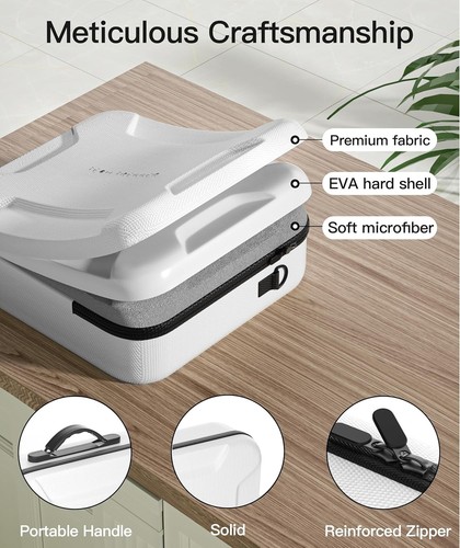 TECH TREKKER BIAŁE WODOODPORNE TWARDE ETUI PODRÓŻNE KOMPATYBILNE Z STALÓWKĄ STARLINK MINI - Zdjęcie 4 z 7