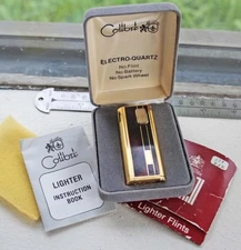 Vintage Colibri Electro Quartz Cigarette Lighter In Box & Papers