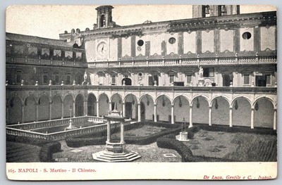 Naples San Martino Cloister Postcard De Luca Gentile Italy E71