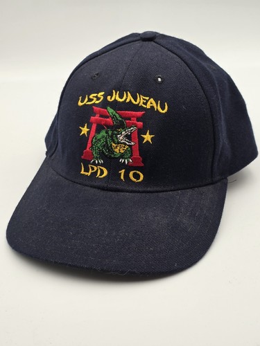 USS Juneau LPD 10 Hat Cap Blue Strapback Northstar Made In USA