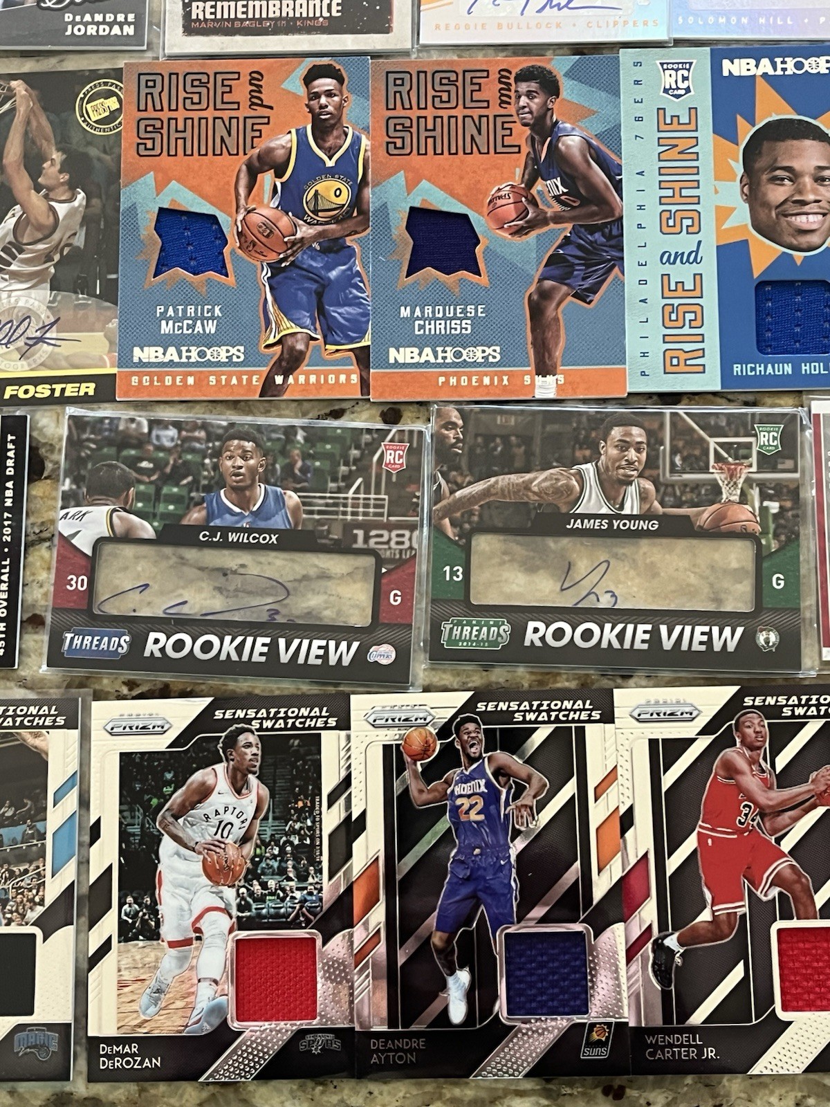 Basketball Jersey Patch Auto Only Lot (139) Rookies RC #D - DeRozan Gordon Ayton view 2