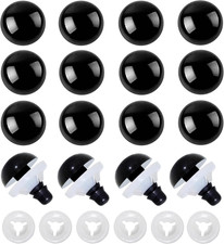 1Box 200Pcs 18Mm Spiral Solid Black Plastic Safety Eyes DIY Amigurumi Eyes with