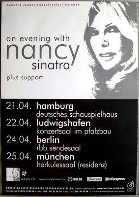 NANCY SINATRA - 2004 - Live In Concert - Evening with... Tour - Poster - B