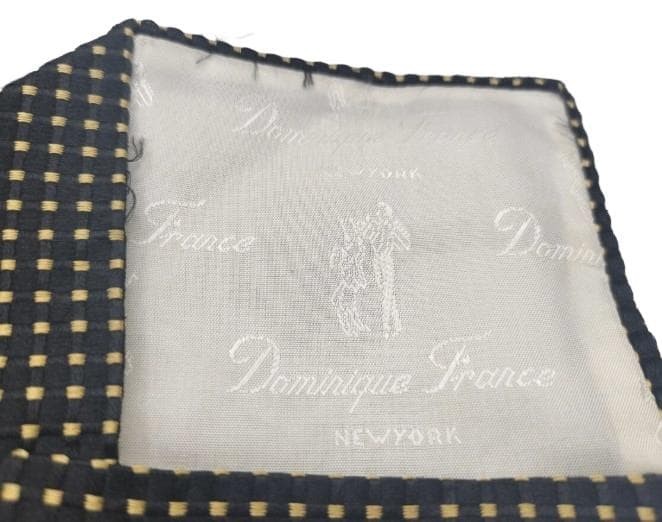 Dominique France Necktie Black Gold Pattern Prestige Rare Used image 4