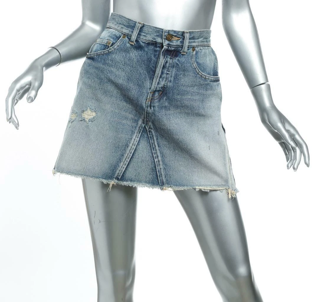 Saint Laurent Denim Regular Size Skirts for Women for sale | eBay