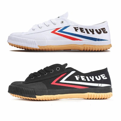 Unisex Wushu WeißSchwarz Feiyue Schuhe für Kung Fu Kampfkunst Tai Canvas Sneaker